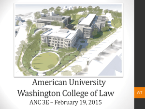 American University Washington College of Law ANC 3E – February 19, 2015