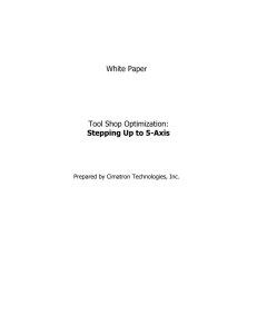 White Paper Tool Shop Optimization:  Stepping Up to 5-Axis