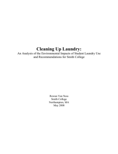 Cleaning Up Laundry: and Recommendations for Smith College
