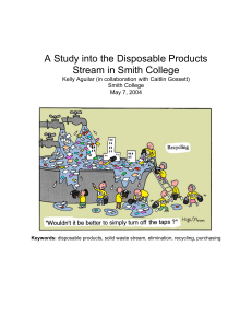 A Study into the Disposable Products Stream in Smith College