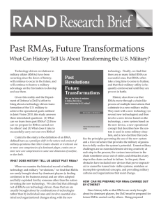Research Brief Past RMAs, Future Transformations
