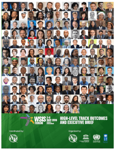 WSIS Forum 2016: High Level Track Outcomes and Executive Brief
