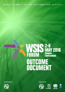 WSIS Forum 2016: Programme Brochure www.wsis.org/forum  xi