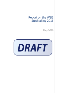 Report on the WSIS Stocktaking 2016 May 2016