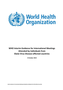 WHO Interim Guidance for International Meetings Attended by Individuals from