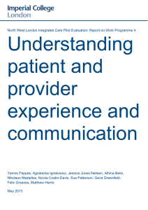 Understanding patient and provider experience and