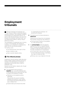 Employment tribunals