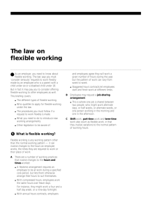 The law on flexible working