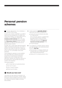 Personal pension schemes