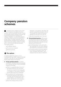Company pension schemes