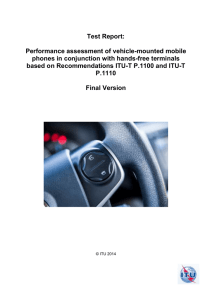 Test Report:  Performance assessment of vehicle-mounted mobile
