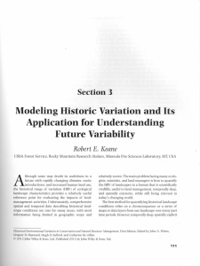 A Modeling Historic Variation and Its Application for Understanding Future Variability