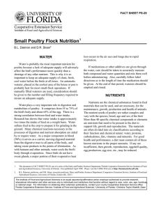 Small Poultry Flock Nutrition WATER