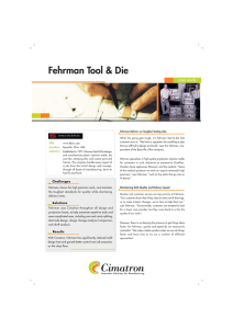 Fehrman Tool &amp; Die case study
