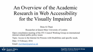 An Overview of the Academic Research in Web Accessibility