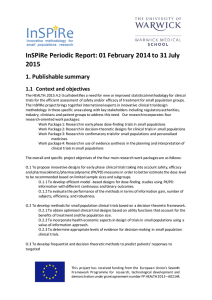 InSPiRe Periodic Report: 01 February 2014 to 31 July 2015