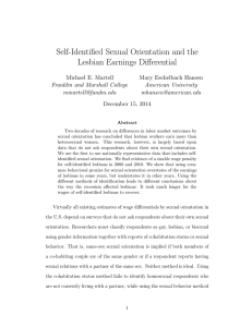 Self-Identified Sexual Orientation and the Lesbian Earnings Differential