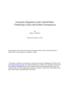 Economic Stagnation in the United States: Underlying Causes and Global Consequences