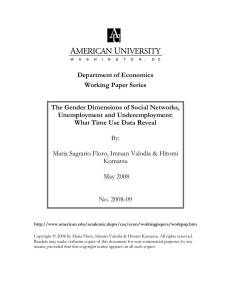 Department of Economics Working Paper Series The Gender Dimensions of Social Networks,