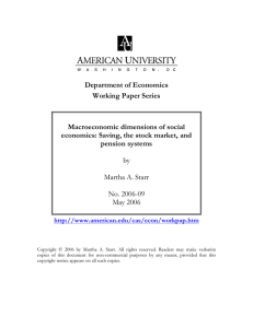 Department of Economics Working Paper Series  Macroeconomic dimensions of social