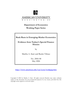 Department of Economics Working Paper Series  Bank Runs in Emerging-Market Economies: