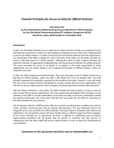Towards Principles for Access to Data for Official Statistics