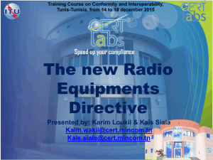 The new Radio Equipments Directive