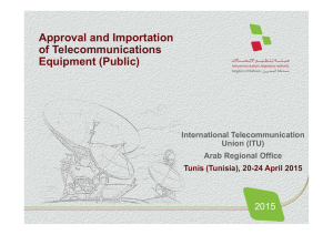 Approval and Importation of Telecommunications Equipment (Public) 2015