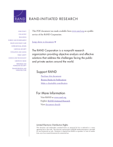 RAND-INITIATED RESEARCH 6