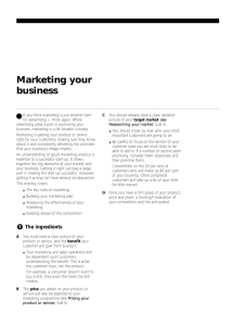 Marketing your business