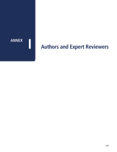 I Authors and Expert Reviewers ANNEX 1735