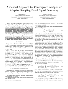 A General Approach for Convergence Analysis of Adaptive Sampling-Based Signal Processing