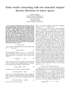Some results concerning rank-one truncated steepest descent directions in tensor spaces