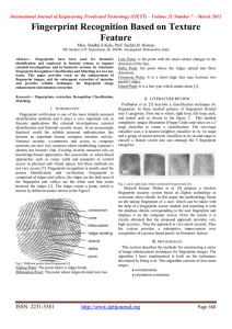Fingerprint Recognition Based on Texture Feature