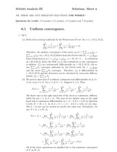 MA244 Analysis III Solutions. Sheet 4.