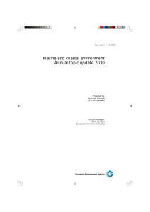 Marine and coastal environment Annual topic update 2000 Prepared by: Marcello Peronaci