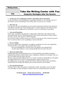 Take the Writing Center with You