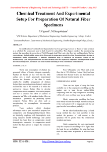 Chemical Treatment And Experimental Setup For Preparation Of Natural Fiber Specimens P.Vignesh