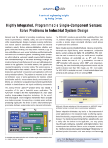Highly Integrated, Programmable Single-Component Sensors Solve Problems in Industrial System Design