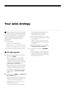 Your sales strategy