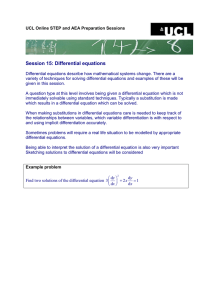 Session 15: Differential equations