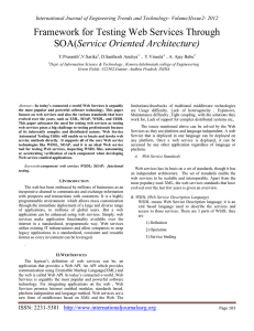 Framework for Testing Web Services Through Service Oriented Architecture)