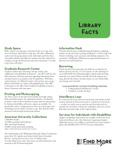 Library Facts Study Space Information Desk