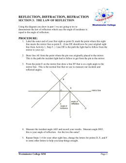 Science 8 – Optics Lesson 12 – Reflection Worksheet Answer Key