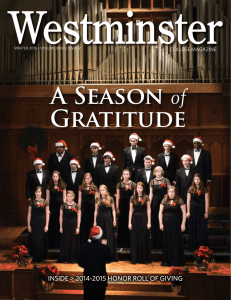 Westminster A Season Gratitude INSIDE &gt; 2014-2015 HONOR ROLL OF GIVING