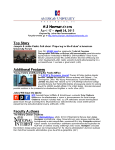 AU Newsmakers Top Story – April 24, 2015 April 17