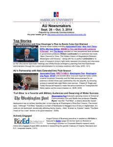 AU Newsmakers Top Stories – Oct. 3, 2014 Sept. 26