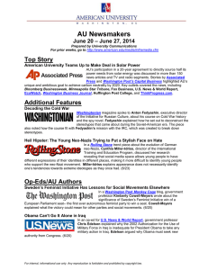 AU Newsmakers Top Story – June 27, 2014 June 20