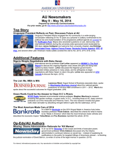 AU Newsmakers Top Story – May 16, 2014 May 9
