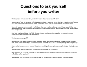Questions to ask yourself  before you write: 